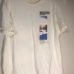 Cactus White Graphic T-Shirt